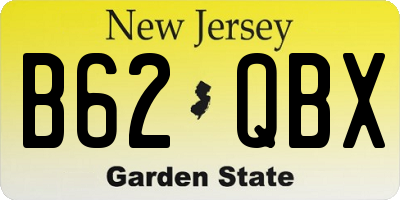 NJ license plate B62QBX