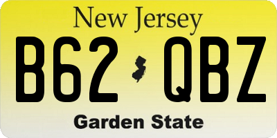 NJ license plate B62QBZ