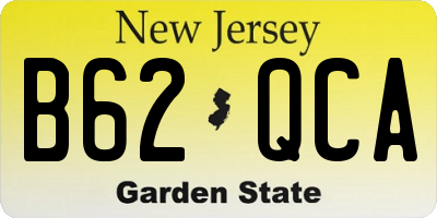 NJ license plate B62QCA