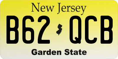 NJ license plate B62QCB
