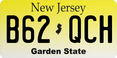 NJ license plate B62QCH