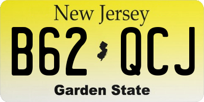 NJ license plate B62QCJ