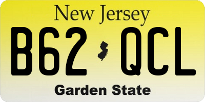 NJ license plate B62QCL