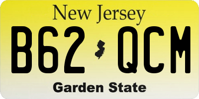 NJ license plate B62QCM