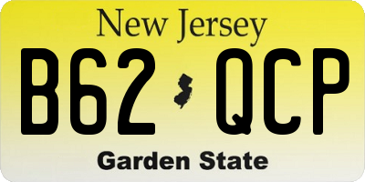 NJ license plate B62QCP
