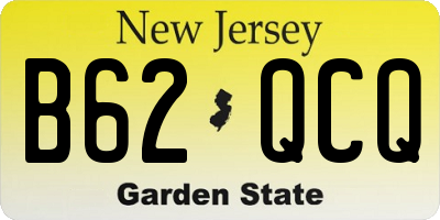 NJ license plate B62QCQ