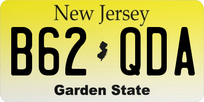 NJ license plate B62QDA