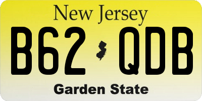 NJ license plate B62QDB