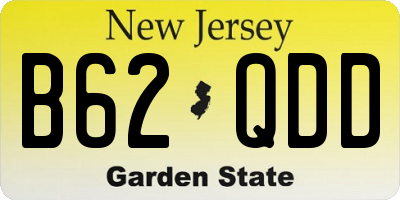 NJ license plate B62QDD