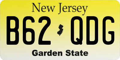 NJ license plate B62QDG