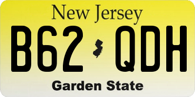 NJ license plate B62QDH