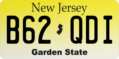 NJ license plate B62QDI