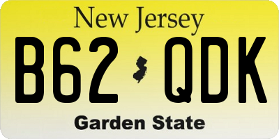NJ license plate B62QDK