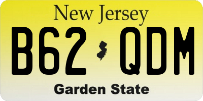 NJ license plate B62QDM