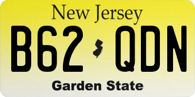 NJ license plate B62QDN