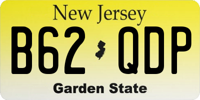 NJ license plate B62QDP
