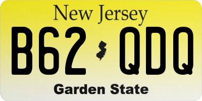 NJ license plate B62QDQ