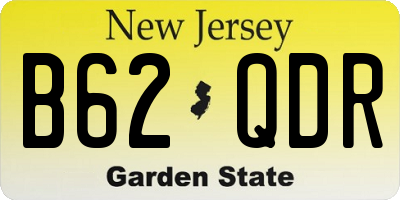 NJ license plate B62QDR