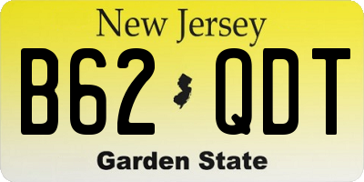 NJ license plate B62QDT