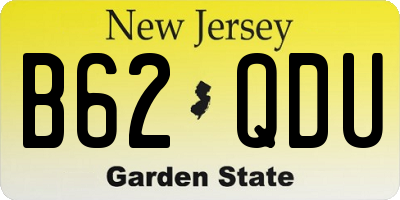 NJ license plate B62QDU