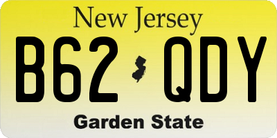 NJ license plate B62QDY