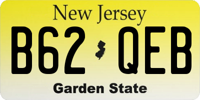 NJ license plate B62QEB