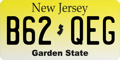 NJ license plate B62QEG
