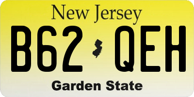 NJ license plate B62QEH