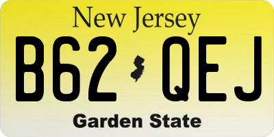 NJ license plate B62QEJ