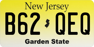 NJ license plate B62QEQ