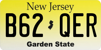 NJ license plate B62QER