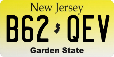NJ license plate B62QEV