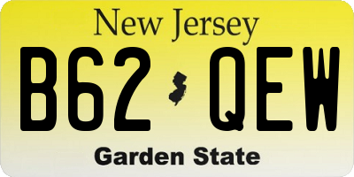 NJ license plate B62QEW