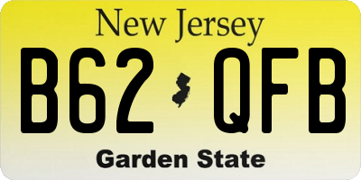 NJ license plate B62QFB