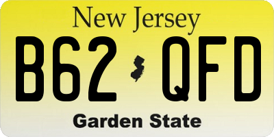 NJ license plate B62QFD