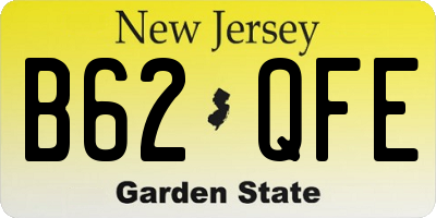 NJ license plate B62QFE