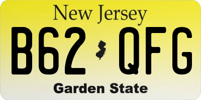 NJ license plate B62QFG