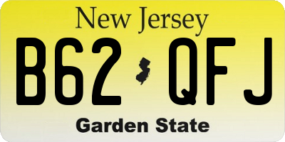 NJ license plate B62QFJ
