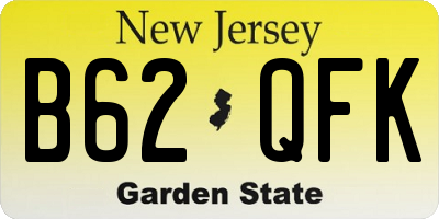 NJ license plate B62QFK