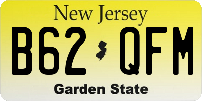 NJ license plate B62QFM