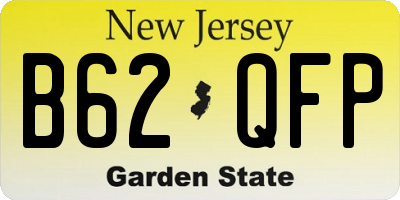 NJ license plate B62QFP