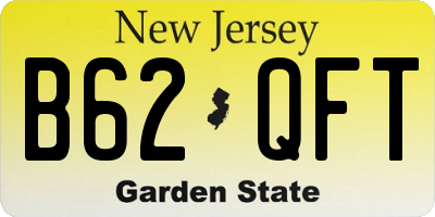 NJ license plate B62QFT
