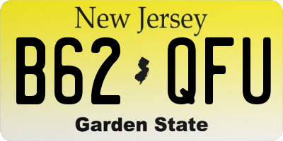 NJ license plate B62QFU