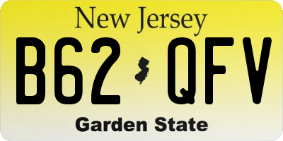 NJ license plate B62QFV
