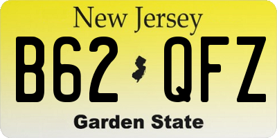 NJ license plate B62QFZ