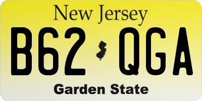 NJ license plate B62QGA