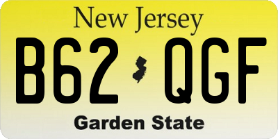 NJ license plate B62QGF