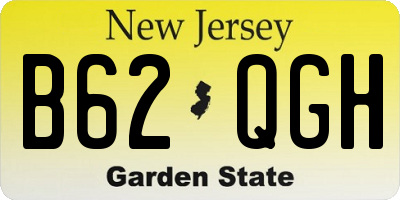NJ license plate B62QGH