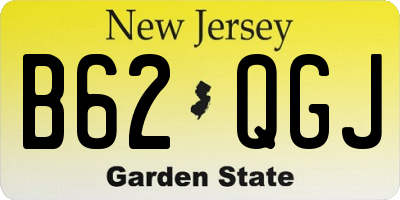 NJ license plate B62QGJ