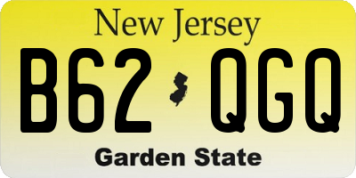 NJ license plate B62QGQ